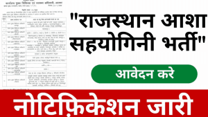 Asha Sahyogini Bharti notification 