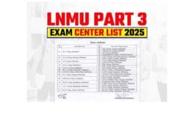 LNMU Part 3 Exam Center List 2025