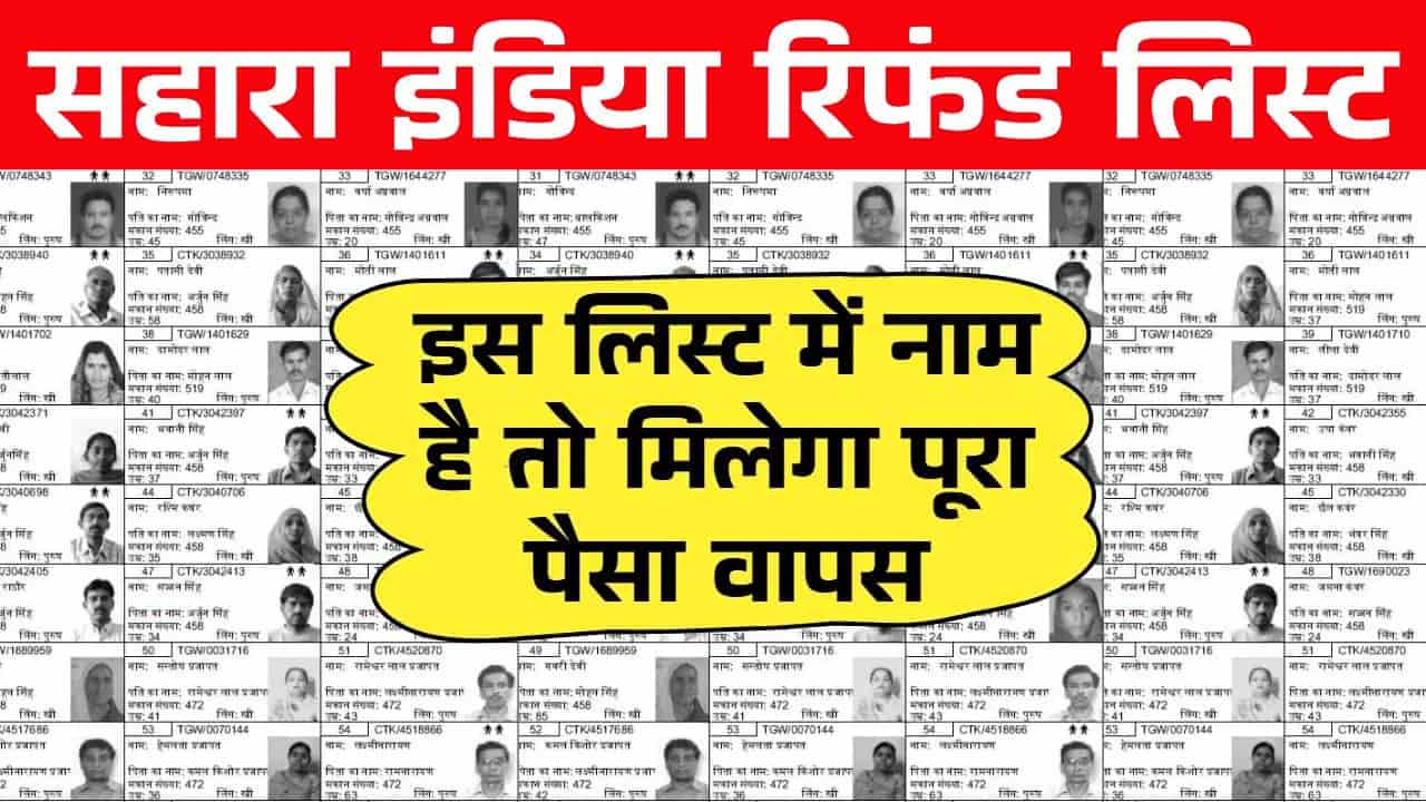 Sahara India Pariwar Refund List 2025: सहारा इंडिया परिवार की नई रिफंड लिस्ट जारी 1 Sahara India Pariwar Refund List 2025