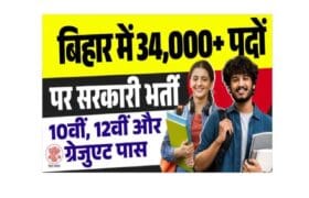 Bihar Latest Vacancy 2025 Apply Online 34,000+ Post 10th & 12th Pass-Eligibility, Age, Selection Process 8 Bihar Latest Vacancy 2025