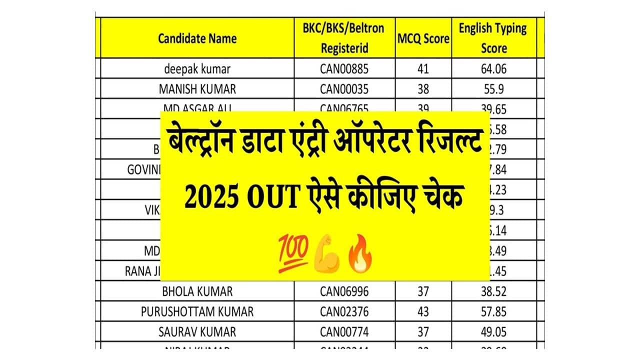 Beltron DEO Result 2025 Download (Out): बेल्ट्रॉन DEO रिजल्ट 2025 जारी, ऐसे होगा चेक -Cut Off & Merit List अपडेट 1 Beltron DEO Result 2025
