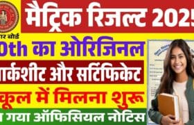 Bihar Board Matric Marksheet 2025