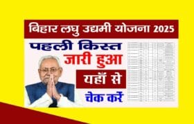 Bihar Laghu Udyami Yojana 2025 1st Kist Date Out