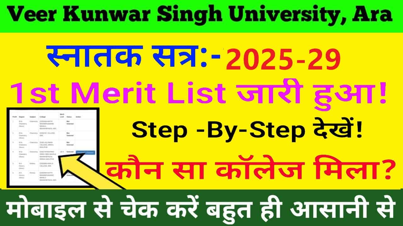 VKSU 1st Merit List 2025-29 (B.A, B.Sc, B.Com) Date, How to Download VKSU UG Admission 1st Merit List 2025? 1 VKSU 1st Merit List 2025-29