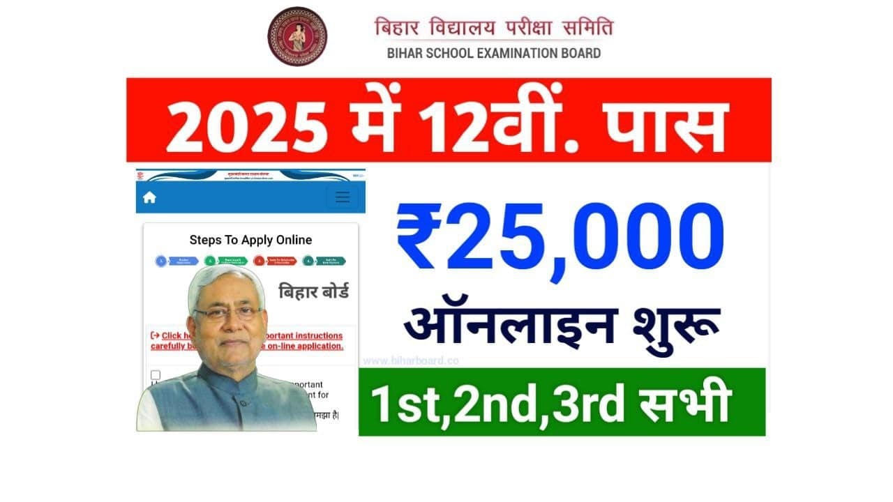 Bihar Board 12th Pass Scholarship 2025 Apply: इंटर पास छात्रों को ₹25,000 की स्कॉलरशिप 1st,2nd,3rd, ऐसे करें आवेदन 1 Bihar Board 12th Pass Scholarship 2025