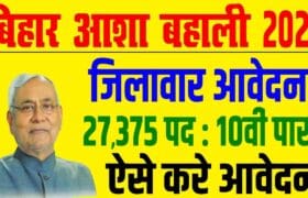 Bihar Asha Vacancy 2025