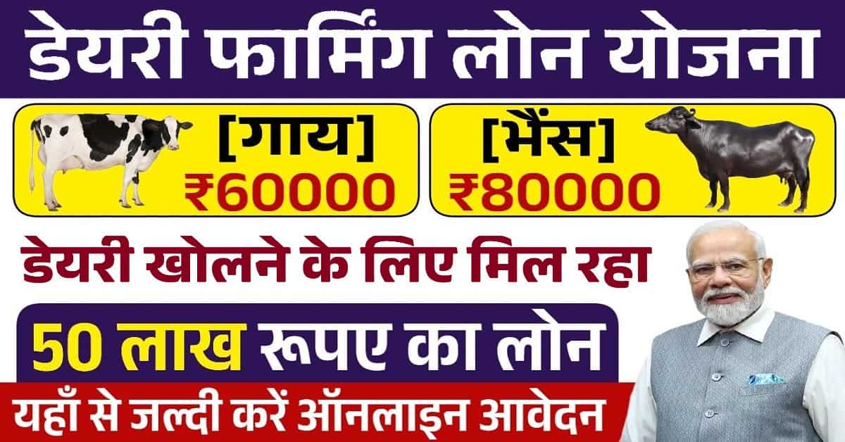 Dairy Farming Loan Apply Online 2025: डेयरी फार्मिंग लोन योजना के ऑनलाइन आवेदन शुरू 1 Dairy Farming Loan Apply Online 2025