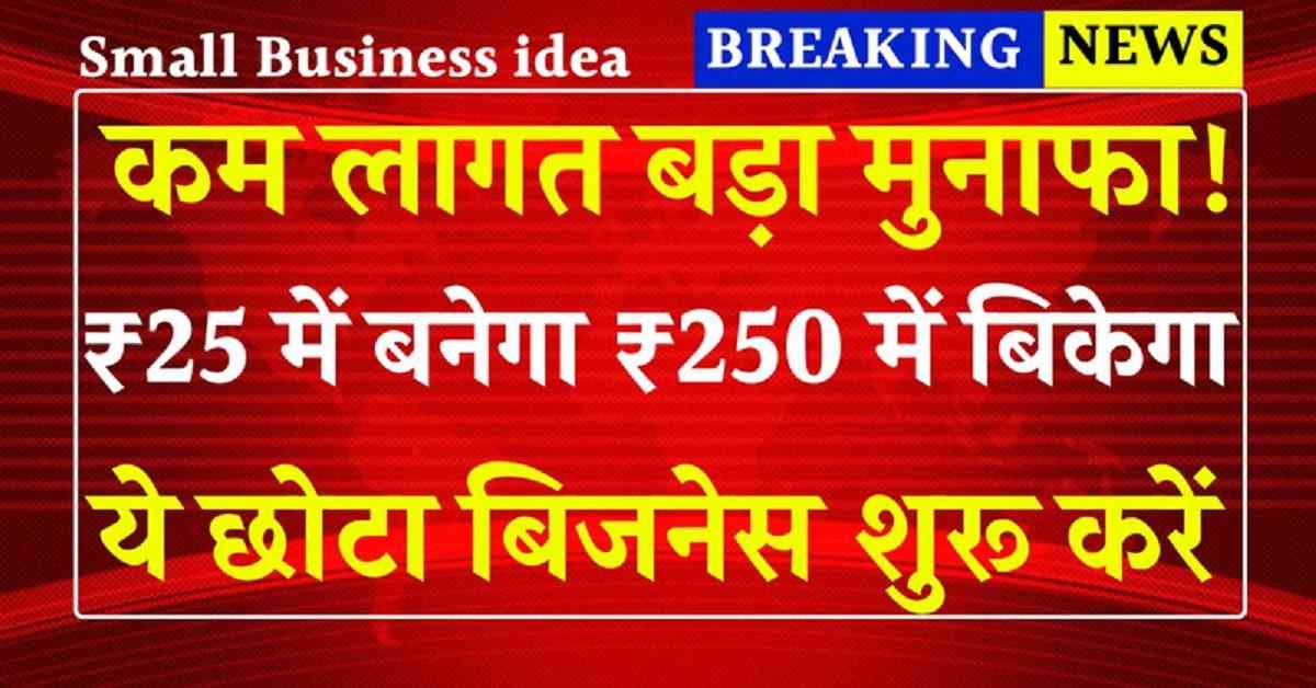 Small Business Idea: कम लागत में घर से शुरू करें अपना बिज़नेस, सिर्फ ₹10,000 में 1 Small Business Idea