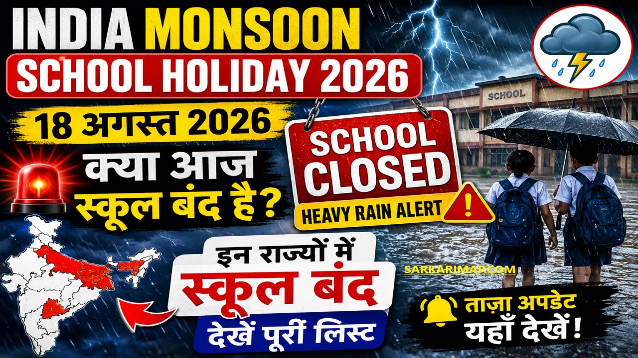 India Monsoon School Holiday 2026: भारी बारिश के बीच किन राज्यों में बंद रहेंगे स्कूल? देखें State-Wise School Holiday और Rain Alert 1 India Monsoon School Holiday 2026
