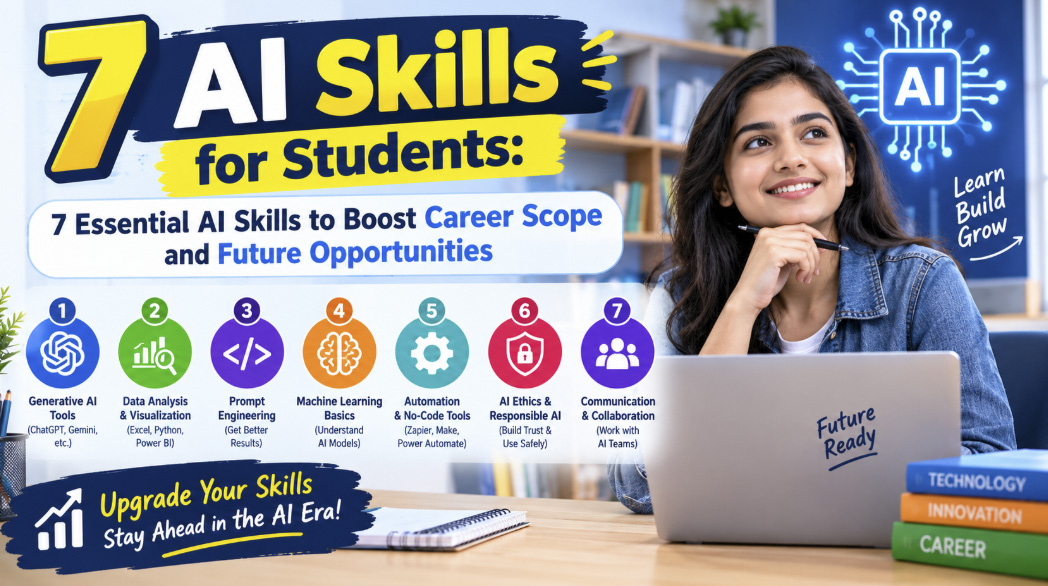 7 AI Skills for Students: 7 Essential AI Skills to Boost Career Scope and Future Opportunities 1 7 AI Skills for Students: 7 Essential AI Skills to Boost Career Scope and Future Opportunities