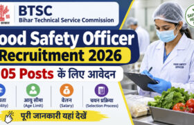 BTSC Food Safety Officer Recruitment 2026: 105 Posts के लिए आवेदन, Eligibility, Salary और Selection Process 9 BTSC Food Safety Officer Recruitment 2026: 105 Posts के लिए आवेदन, Eligibility, Salary और Selection Process