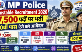 MP Police Constable Recruitment 2026: Apply Online for 7,500 Posts, 10th Pass Eligibility