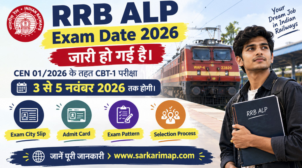 RRB ALP Exam Date 2026: CBT-1 Exam Scheduled for November 3 to 5, Check Complete Schedule 1 RRB ALP Exam Date 2026: CBT-1 Exam Scheduled for November 3 to 5, Check Complete Schedule