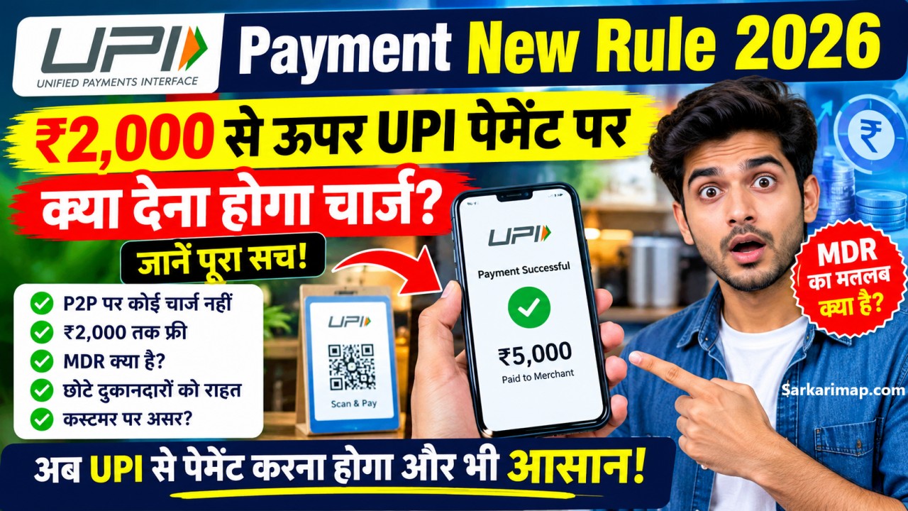 UPI Payment New Rule 2026: ₹2,000 से ऊपर UPI पेमेंट पर क्या बदलेगा? जानें MDR, नए नियम और ग्राहकों पर असर 1 UPI Payment New Rule 2026