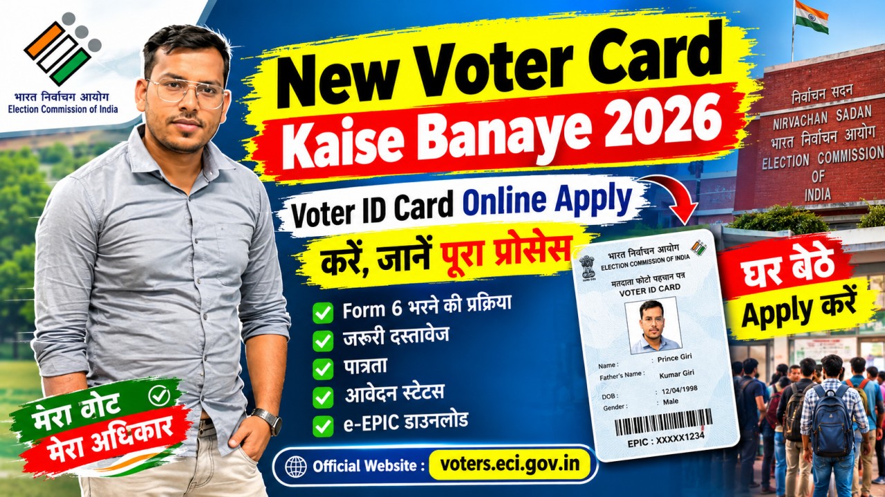 New Voter Card Kaise Banaye 2026 | Voter ID Card Online Apply Full Process 1 New Voter Card Kaise Banaye 2026